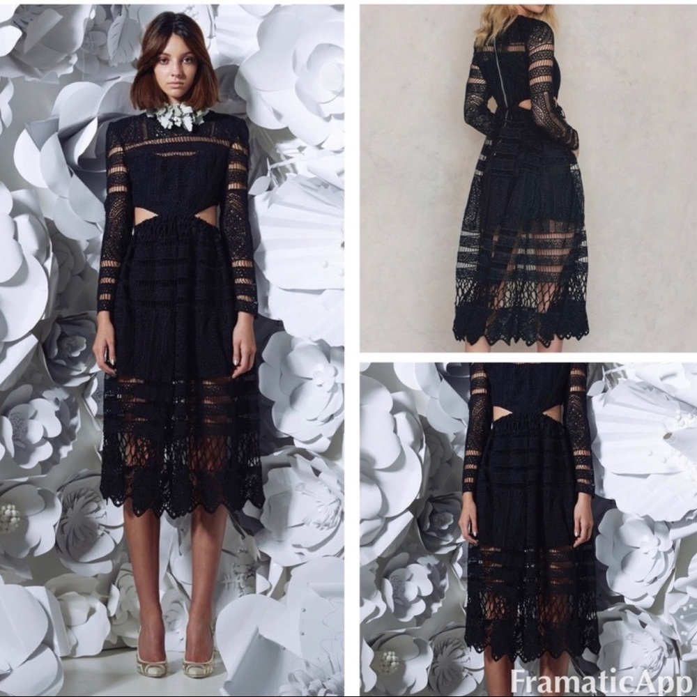 Asilio A Cut Above Dress Eyelet lace crochet maxi cut out
